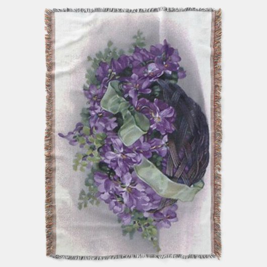 Violet Bazel Afghaans Deken (Voorkant Verticaal)