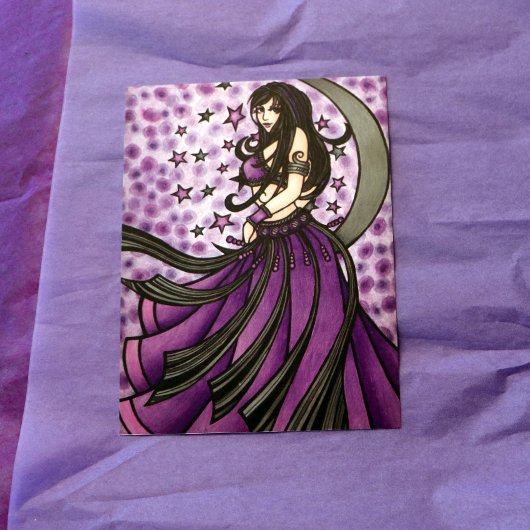 Violet Belly Dancer Briefkaart