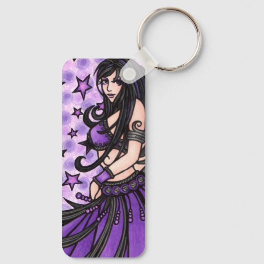 Violet Belly Dancer Sleutelhanger (Achterkant)