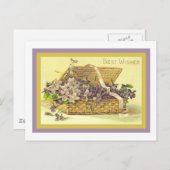 Violet Best wil Vintage Floral Briefkaart (Voorkant / Achterkant)