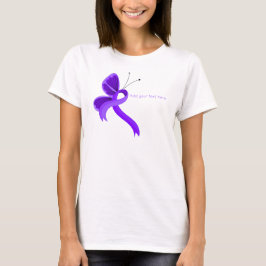 Violet Bewustzijn Lint Vlinder T-shirt