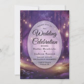 Violet bij Midnight Enchanted Forest Wedding Kaart (Voorkant)