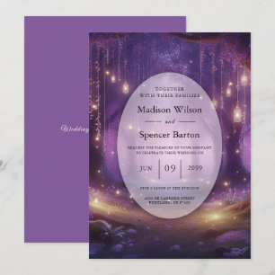 Violet bij Midnight Enchanted Forest Wedding Kaart