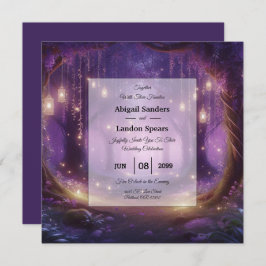 Violet bij Midnight Enchanted Forest Wedding Kaart