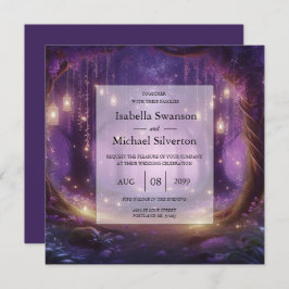 Violet bij Midnight Enchanted Forest Wedding Kaart