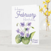 Violet Birth Flower Birthday Kaart (Gele Bloem)
