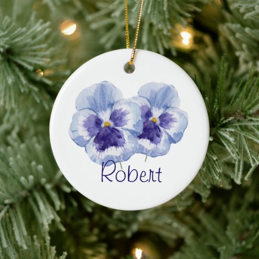 Violet Birth Month Flower FEBRUARY Name & Year Keramisch Ornament (Boom)