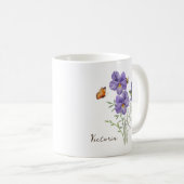 Violet Birth Month Flower Koffiemok (Voorkant rechts)