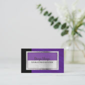Violet Black en Silver Paparazzi Fotografie Visitekaartje (Staand voorkant)