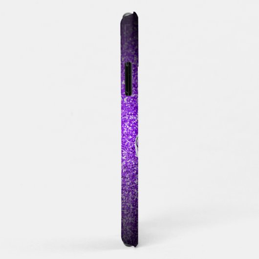 Violet Black Glitter Ombre - Aangepast Case-Mate iPhone Case (Achterkant/rechts)