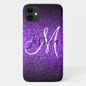 Violet Black Glitter Ombre - Aangepast Case-Mate iPhone Case (Achterkant)