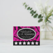 Violet & Black Salon Loyaliteit Klantenkaartje (Staand voorkant)