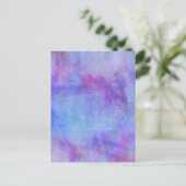 Violet Blauwgroen Paarse Waterverf achtergrond Briefkaart (Staand voorkant)