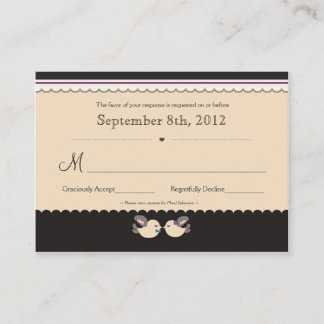 Violet & Blauwgroen Tortelduifjes RSVP-kaarten Informatiekaartje