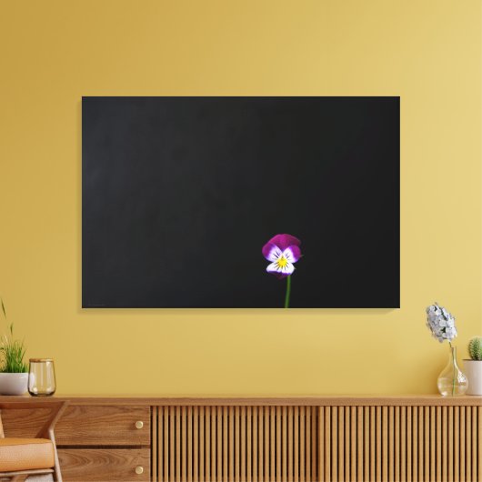 Violet Bloem 36x24 (90x60cm) waccna Canvas Afdruk (Insitu (Woonkamer))