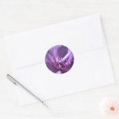 Violet Bloem Bruiloft Envelop Seal Ronde Sticker (Envelop)