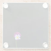 Violet Bloem coastercnm Glazen Onderzetter (Achterkant)