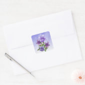 Violet bloemen bedankt stickers (Envelop)
