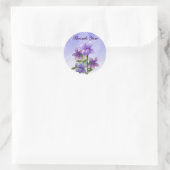 Violet bloemen bedankt stickers (Tas)