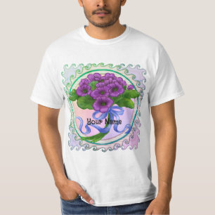 Violet bloemen Bouquet T-shirt