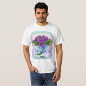 Violet bloemen Bouquet T-shirt (Voorkant volledig)