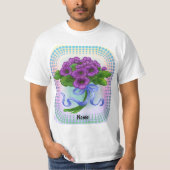 Violet bloemen Bouquet T-shirt (Voorkant)