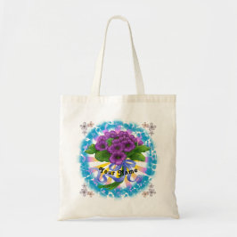 Violet bloemen Bouquet Tote Bag