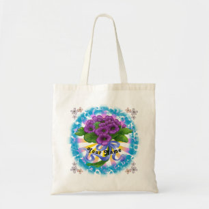 Violet bloemen Bouquet Tote Bag