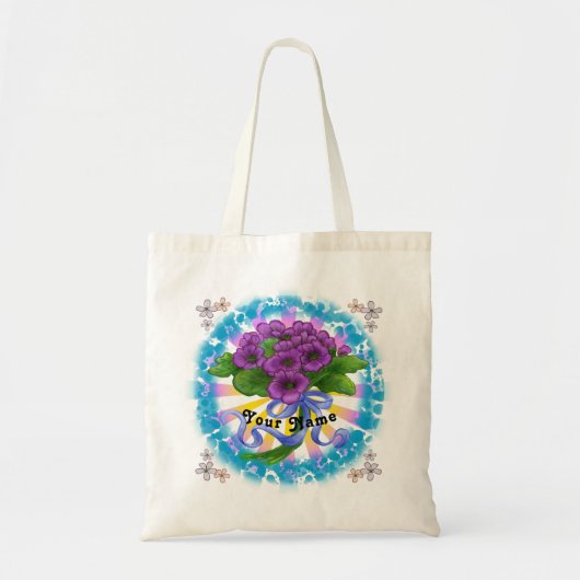 Violet bloemen Bouquet Tote Bag (Voorkant)