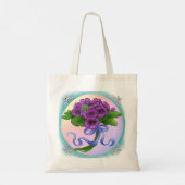 Violet bloemen Bouquet Tote Bag (Achterkant)