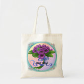 Violet bloemen Bouquet Tote Bag (Voorkant)