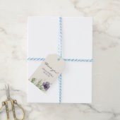 Violet Bloemen Bruiloft Dank u Favor Gift Label Cadeaulabel (Met Touw)