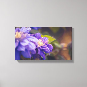 Violet bloemen canvas afdruk