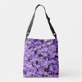 Violet bloemen crossbody tas viooltjes (Achterkant)