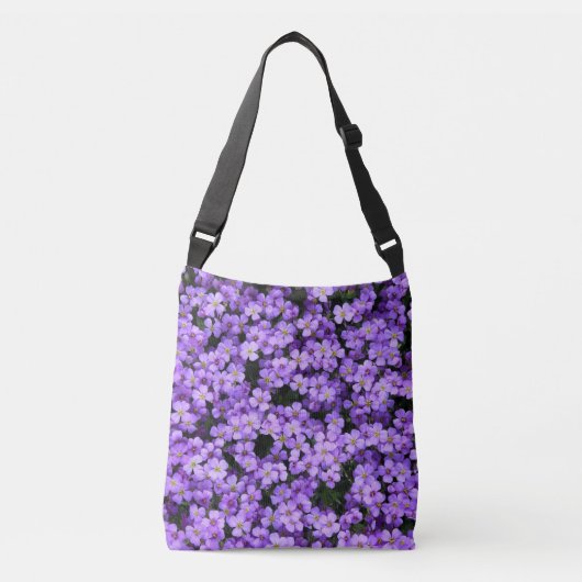 Violet bloemen crossbody tas viooltjes (Voorkant)
