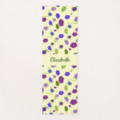 Violet bloemen en bladeren naam Yoga Mat (Voorkant)
