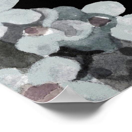 Violet bloemen en vergeet me niet waterverf op bla poster (Hoek)