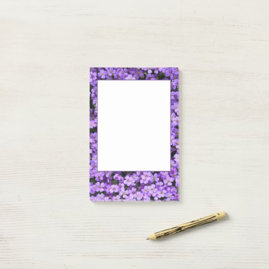 Violet bloemen ingelijst post het merkt viooltjes  post-it® notes (Op bureau)