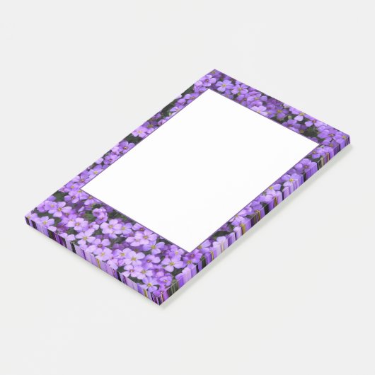 Violet bloemen ingelijst post het merkt viooltjes post-it® notes (Schuin)