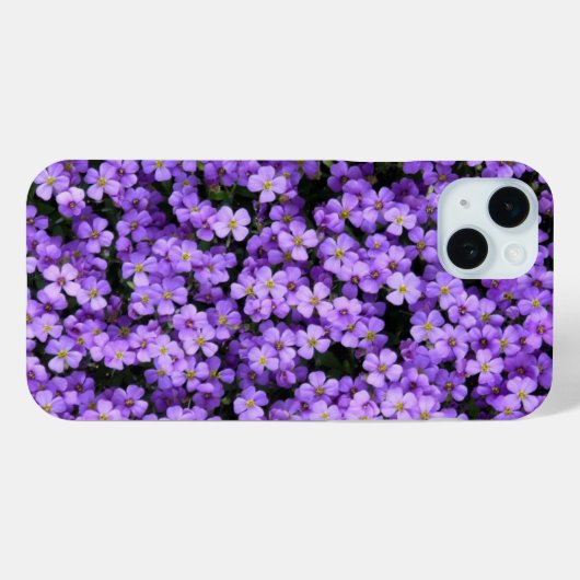 Violet Bloemen iPhone Case Viooltjes (Achterkant (horizontaal))