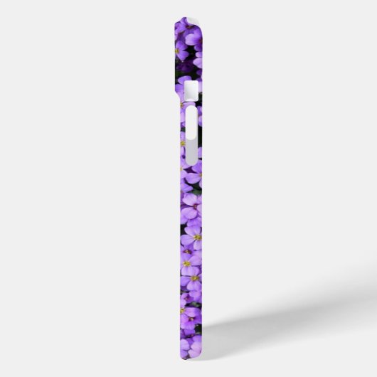 Violet Bloemen iPhone Case Viooltjes (Achterkant / Links)