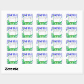 Violet Bloemen Kruidenthee Blend Blank Vierkante Sticker (Vel)