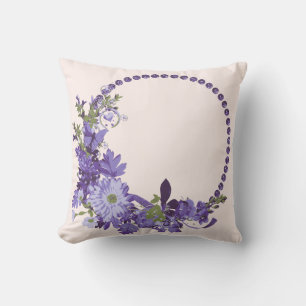 Violet Bloemen   Kussen