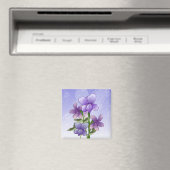 Violet bloemen magneet (Insitu (Vaatwasser))