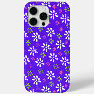 Violet Bloemen Patroon iPhone 15 Pro Max Hoesje