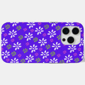 Violet Bloemen Patroon iPhone 15 Pro Max Hoesje (Achterkant (horizontaal))