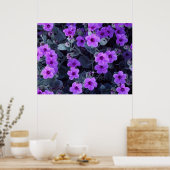 Violet bloemen poster (Keuken)