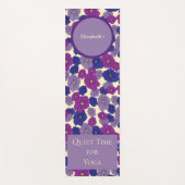 Violet bloemen stille tijd voor yoga patroon yogamat (Voorkant)