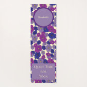 Violet bloemen stille tijd voor yoga patroon yogamat (Achterkant)