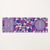 Violet bloemen stille tijd voor yoga patroon yogamat (Voorkant (horizontaal))